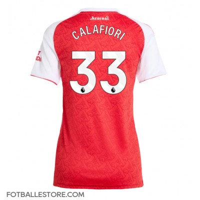Arsenal Riccardo Calafiori #33 Hjemmedrakt Dame 2025-26 Kortermet Arsenal Riccardo Calafiori #33 Hjemmedrakt Dame 2025-26 Kortermet
